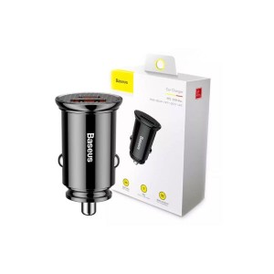 شارژر فندکی باسئوس مدل C8-K | دو درگاه USB با شارژ سریع 3.1 آمپر