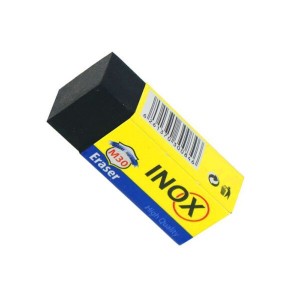 پاک کن اینوکس Inox | مشکی مستطیلی 11 گرمی با پاک‌کنندگی عالی