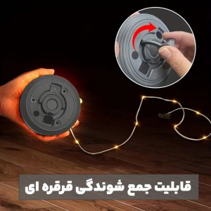 چراغ و ریسه شارژی کمپینگ مدل پاور بانک دار | 10 متری با رقص نور و Type-C