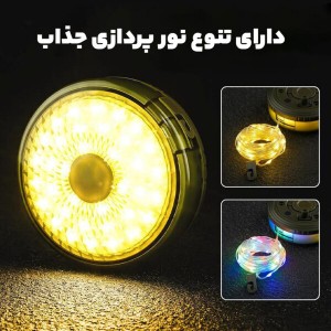 چراغ و ریسه شارژی کمپینگ مدل پاور بانک دار | 10 متری با رقص نور و Type-C
