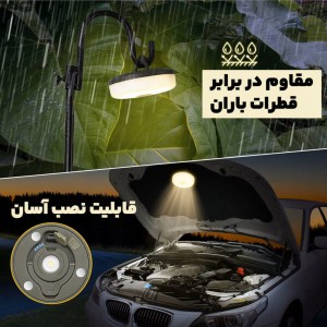 چراغ و ریسه شارژی کمپینگ مدل پاور بانک دار | 10 متری با رقص نور و Type-C