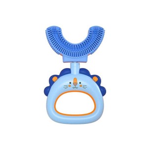 مسواک چرخشی کودک 360 درجه سایز S | مسواک سیلیکونی U شکل برای کودکان 2 تا 5 سال