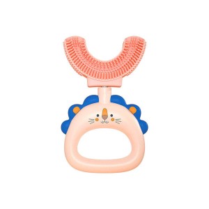 مسواک چرخشی کودک 360 درجه سایز S | مسواک سیلیکونی U شکل برای کودکان 2 تا 5 سال