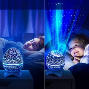 چراغ خواب کهکشانی تخم اژدها | اسپیکر بلوتوثی با نور متغیر و ریموت کنترل