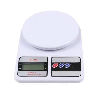 ترازوی آشپزخانه الکترونیک SF-400 | ظرفیت ۱۰ کیلوگرم با دقت ۱ گرم و صفر کردن
