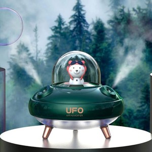 دستگاه بخور سرد UFO فضانورد | باتری ۲۰۰۰ میلی‌آمپر با چراغ خواب رنگی
