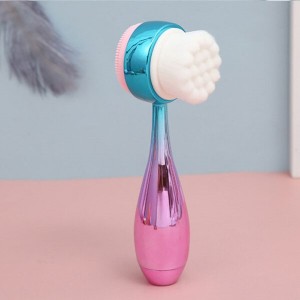فیس براش دستی مدل CX-001 | دوطرفه با سری نرم و سیلیکونی برای پاکسازی صورت