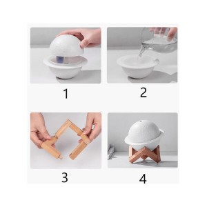 دستگاه بخور و رطوبت ساز سرد Moon Planet Humidifier | SX-E323 با چراغ خواب