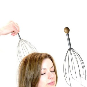 ماساژور سر دستی AEP مدل Head اصلی | 12 پایه فلزی با دسته چوبی و جعبه