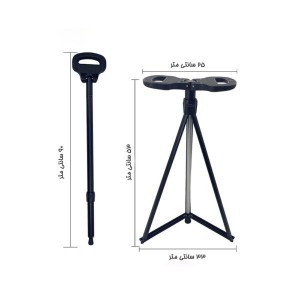 عصا و چهارپایه تاشو مدل KQ-T1 | سبک، قابل حمل و مناسب کوهنوردی
