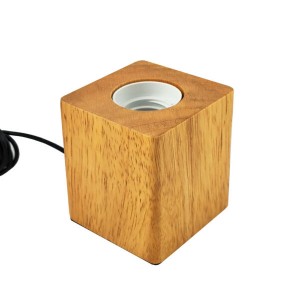 چراغ تزئینی رومیزی پایه چوبی | USB با کلید و نور کروی