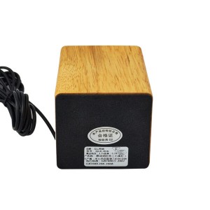 چراغ تزئینی رومیزی پایه چوبی | USB با کلید و نور کروی