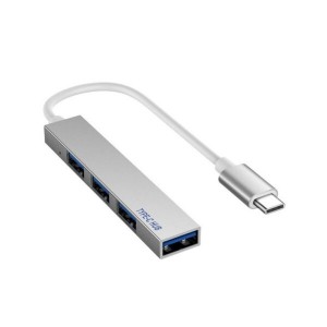 هاب ۴ پورت USB-C مدل T809A | مناسب مک‌بوک و تایپ سی با بدنه فلزی