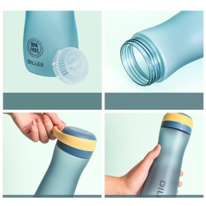 قمقمه Diller مدل D19 | ۵۰۰ میلی‌لیتر با دسته سیلیکونی و حفظ دما