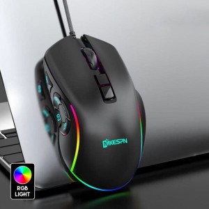 ماوس گیمینگ MKESPN X9 | دقت ۸۰۰-۷۲۰۰DPI با ماکرو و نورپردازی RGB