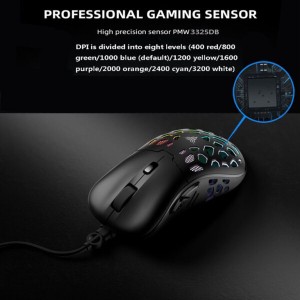 ماوس گیمینگ TEAMWOLF AT806 | دقت ۸۰۰-۲۴۰۰DPI با نورپردازی RGB