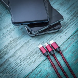 کابل شارژ تایمردار USB به microUSB – لایتنینگ – USB-C مدل QC-200