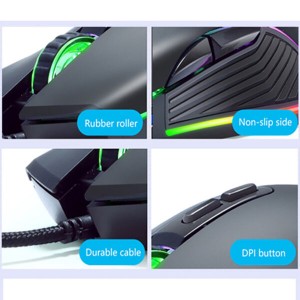ماوس گیمینگ زویا مدل AT560 | RGB با دقت ۷۲۰۰DPI و طراحی ارگونومیک