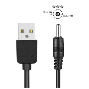 کابل تبدیل USB به DC ۳.۵ میلی‌متری | ۱۰۰ سانتی‌متر با روکش پلاستیکی