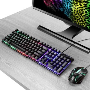 کیبورد و ماوس مخصوص بازی Limeide مدل GTX300 | دارای نور پس‌زمینه LED