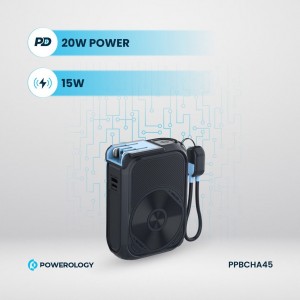 پاوربانک آداپتور چندکاره پاورلوژی مدل Magsafe and Charger Power Bank