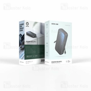پاوربانک خورشیدی گرین لاین PD20W Solar 2 20000mAh با کابل داخلی