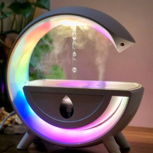 مرطوب کننده هوا بخور سرد ضد جاذبه G با نمایشگر ساعت و LED