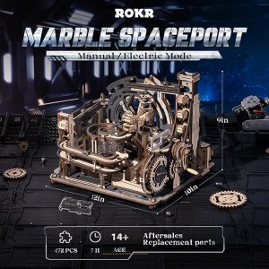 پازل سه بعدی ماربل ران ROKR Marble Spaceport LGC01 | فضایی و پویا