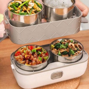 ظرف غذای برقی DFH-C02 | گرم‌کننده 2 لیتری با 4 محفظه