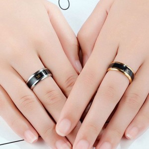 دماسنج بدن انگشتری مدل حلقه رنگ نقره ای