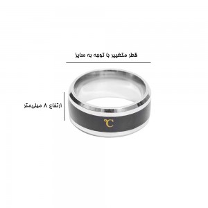 دماسنج بدن انگشتری مدل حلقه رنگ نقره ای
