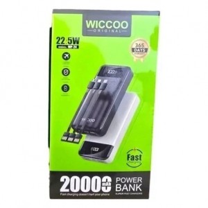 پاوربانک 20000 میلی آمپر ویکو WICCO -شارژ سریع