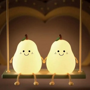چراغ خواب گلابی سیلیکونی -نور ملایم