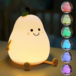 چراغ خواب گلابی سیلیکونی -نور ملایم
