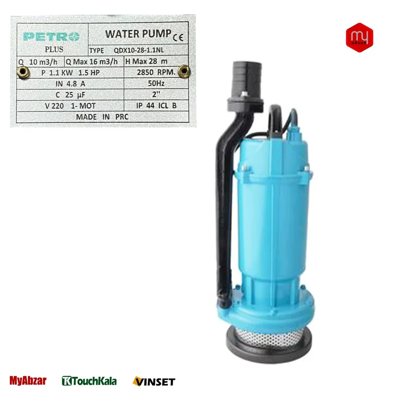 کفکش 28 متری 2 اینچ پترو مدل QDX10-28-1.1NL