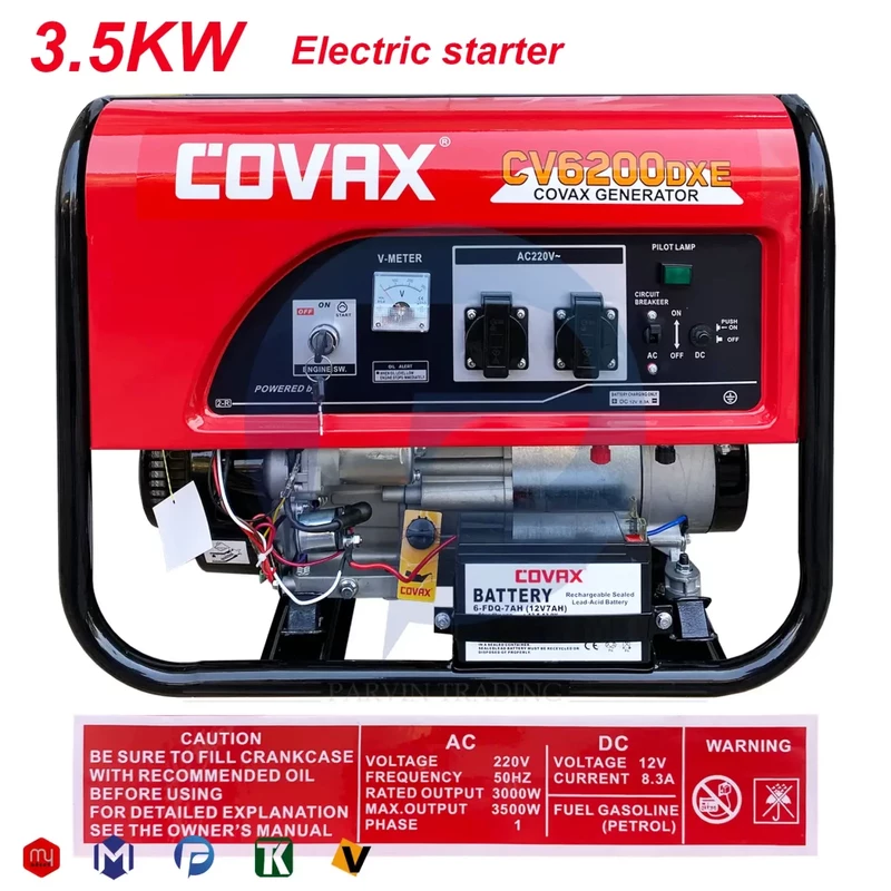 موتور برق کواکس استارتی 3.5 کیلووات مدل CV6200DXE