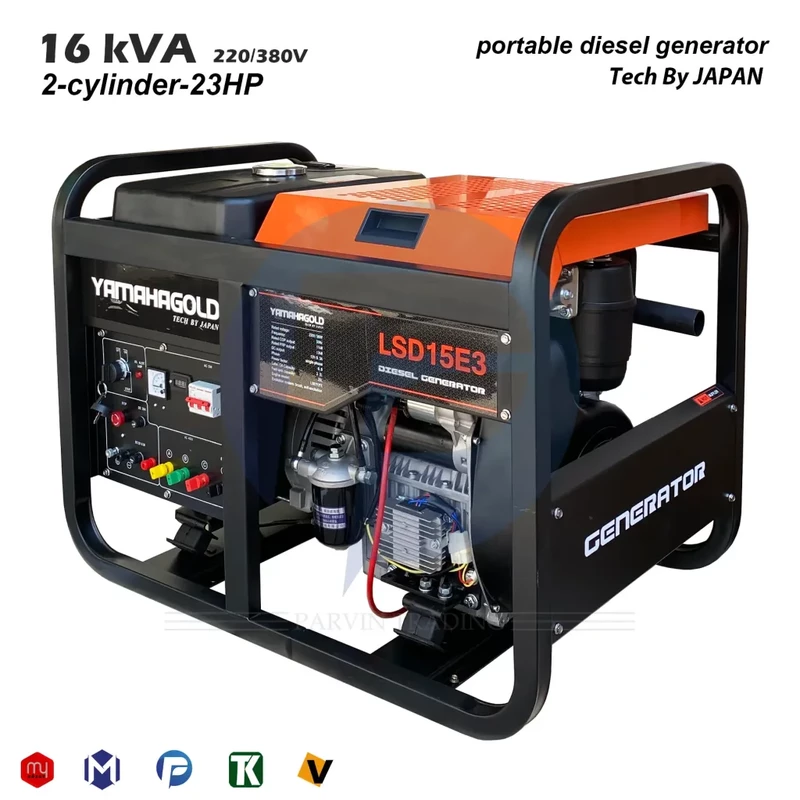 دیزل ژنراتور 16 کاوا یاماها مدل LSD15E3 تکفاز و 3 فاز