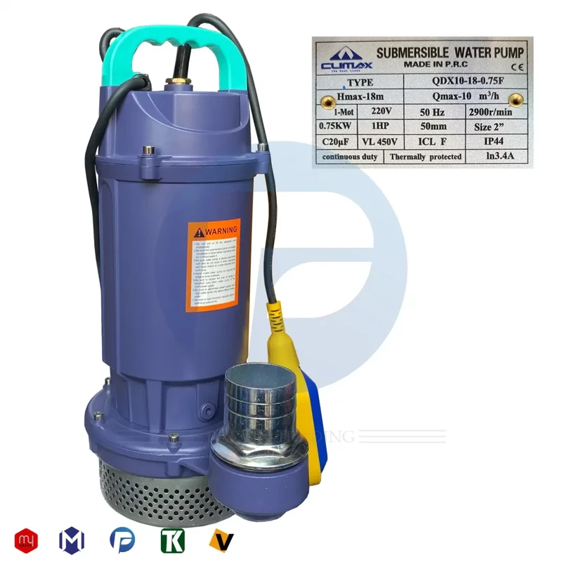 کفکش 18 متری 2 اینچ کلایمکس مدل QDX10-18-0.75F