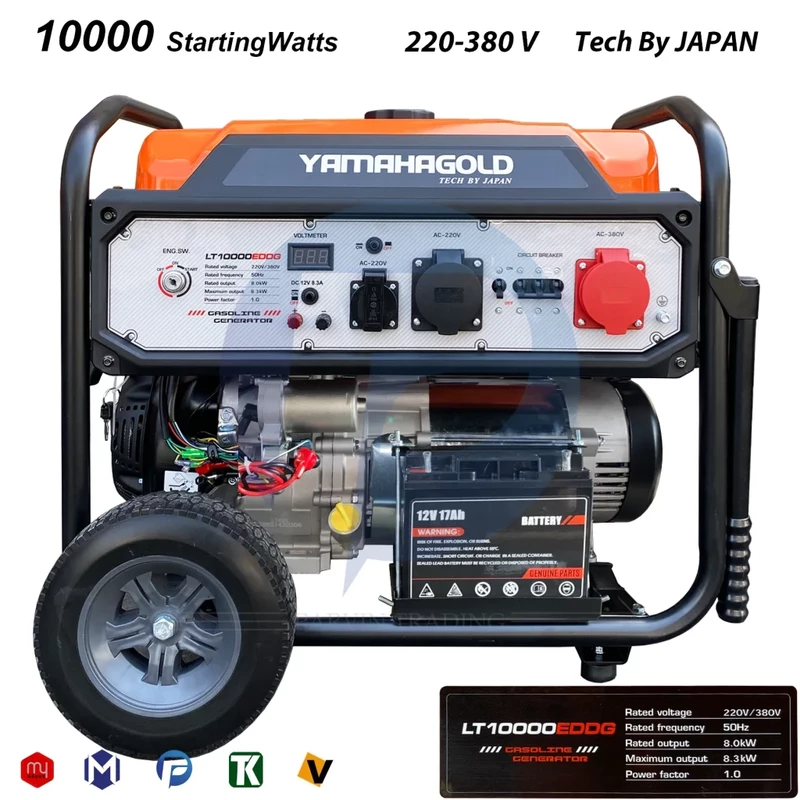موتور برق بنزینی یاماها مدل LT10000EDDG تکفاز و سه فاز