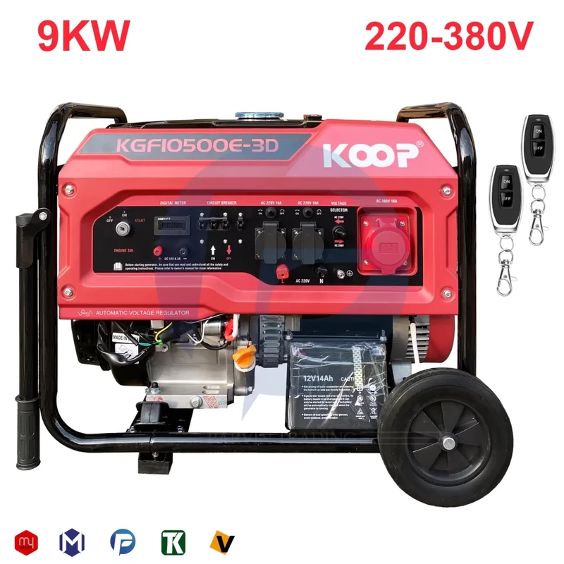 موتور برق بنزینی کوپ 9 کیلووات مدل KGF10500E 3D (تکفاز و 3 فاز)