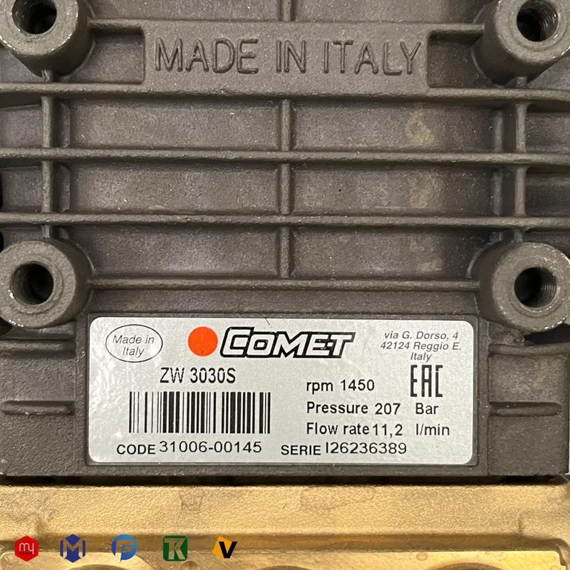 پمپ کارواش کومت ایتالیا 207 بار مدل COMET ZW3030S