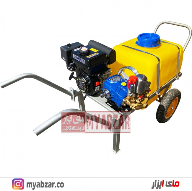 سمپاش فرغونی 100 لیتری موتور یاماها تایوان 6.5 اسب و پمپ 55 بار یاماها