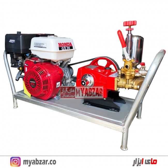 سمپاش و موتور آب 13 اسب هوندا اصلی و پمپ 90 بار یاماها