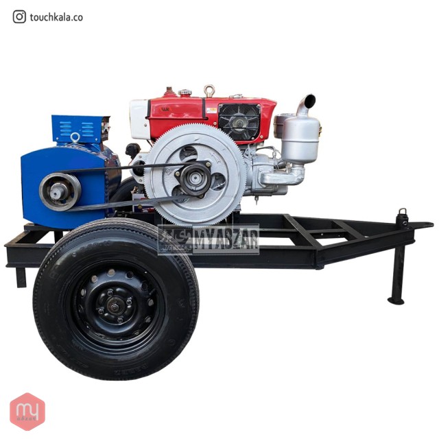 دیزل ژنراتور 15 کیلووات لوکس چانگفا | شاسی چرخ دار مالبند