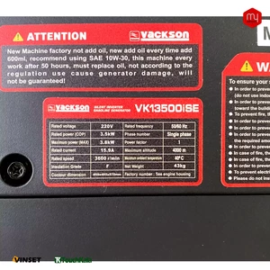 موتور برق واکسون سایلنت استارتی 3.8 کیلووات مدل VK13500iSE