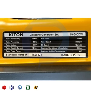 موتور برق کیتون 3 کیلووات استارتی مدل K6500DW