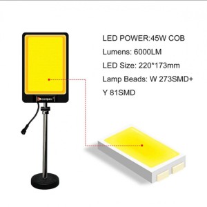 چراغ کمپینگ کانپکس مدل TM-38 COB با پایه آهن ربایی