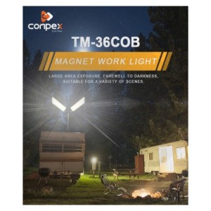 چراغ کمپینگ کانپکس 2400 وات مدل TM-36 COB با پایه آهن ربایی