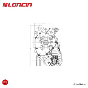 موتور تک لانسین استارتی 20 اسب مدل LC196FD