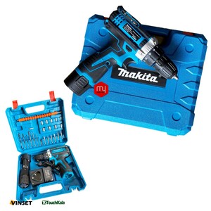 دریل شارژی ماکیتا makita 18v (2 باتری 18 ولت)